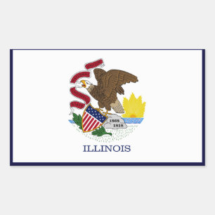 Illinois State Flag Pegatina