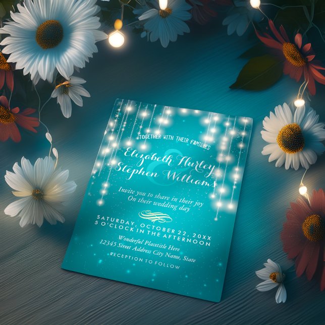 Iluminaciones de cuerda turquesa Invitaciones a la (Subido por el creador)