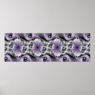 Ilusión de Lila Arte Floral Abstracto Fractal Fant