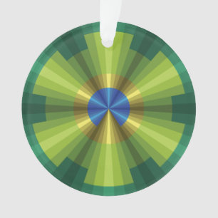 Ilusión de pavo real Ornamento acrílico