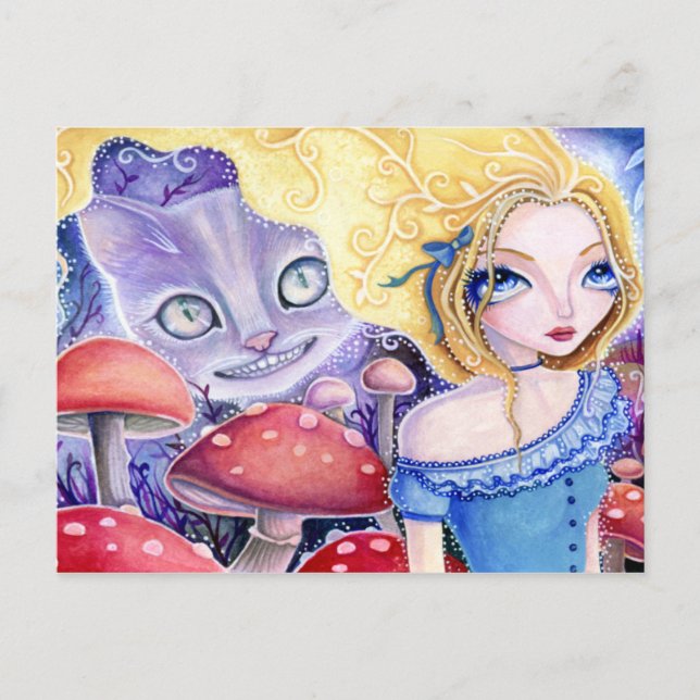 Ilusión del gato de Cheshire - Postal (Anverso)