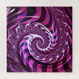 Ilusión espiral rosa y negra rompecabezas rompecab