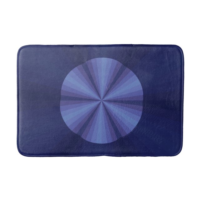 Ilusión óptica Alfombra de baño azul (Anverso)