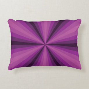 Ilusión óptica: almohada de acento púrpura