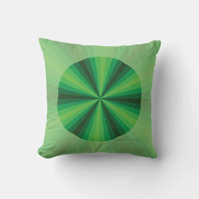 Ilusión Óptica Almohada Verde (Anverso)