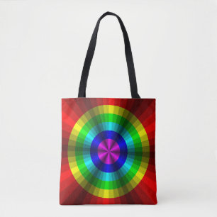 Ilusión óptica Bolsa de impresión en arco iris