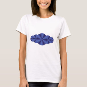 Ilusión óptica camisa de mujer azul ligera