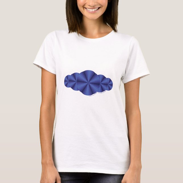Ilusión óptica camisa de mujer azul ligera (Anverso)