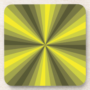 Ilusión Óptica Cuadrado Amarillo Posavasos