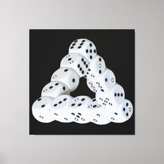 Ilusión óptica dados de impresión de lienzo estira (Anverso)