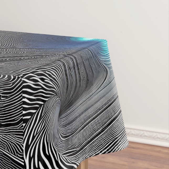 Ilusión óptica de estampado de cebra, mantel (In Situ)