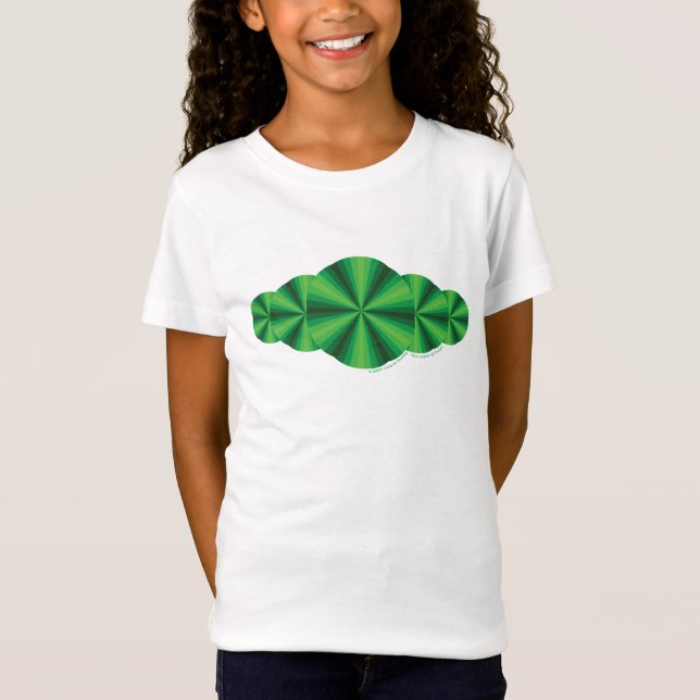 Ilusión óptica Niña verde y camiseta luz para bebé (Anverso)