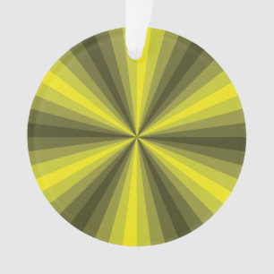 Ilusión óptica Ornamento acrílico amarillo
