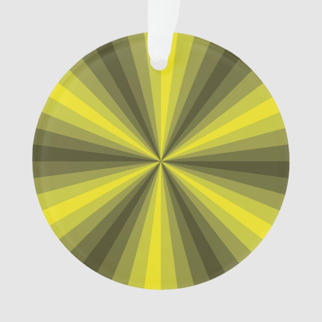 Ilusión óptica Ornamento acrílico amarillo (Anverso)