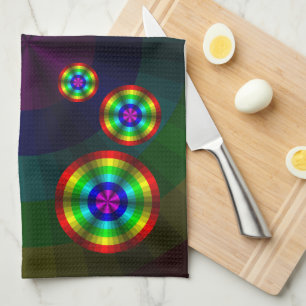 Ilusión óptica Toalla de mano arco iris