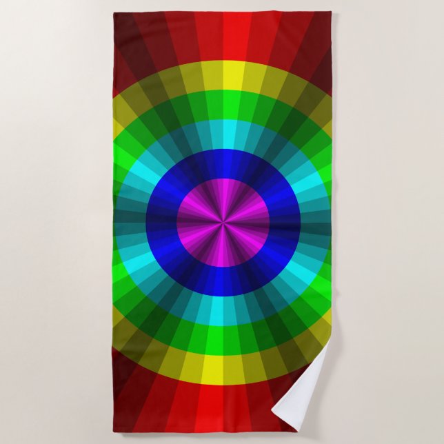 Ilusión óptica Toalla de Playa Arcoiris (Anverso)
