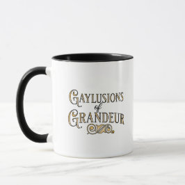 Ilusiones gay de grandeza taza divertida con juego