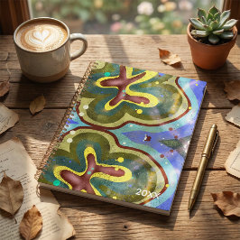 Ilustración abstracta floral botánica planificador