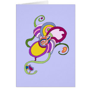 Ilustracion abstracto de flor funky