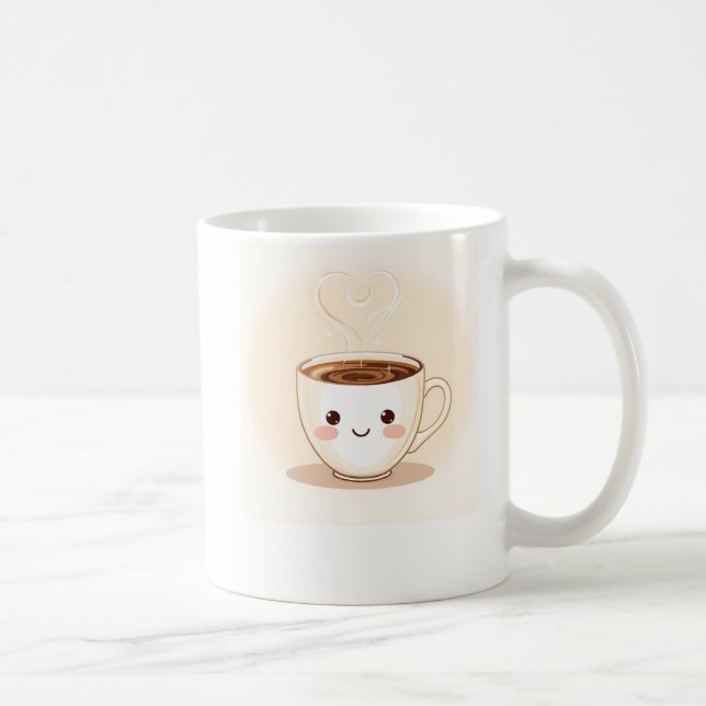 Ilustración Adorable de Taza de Café (Derecha)