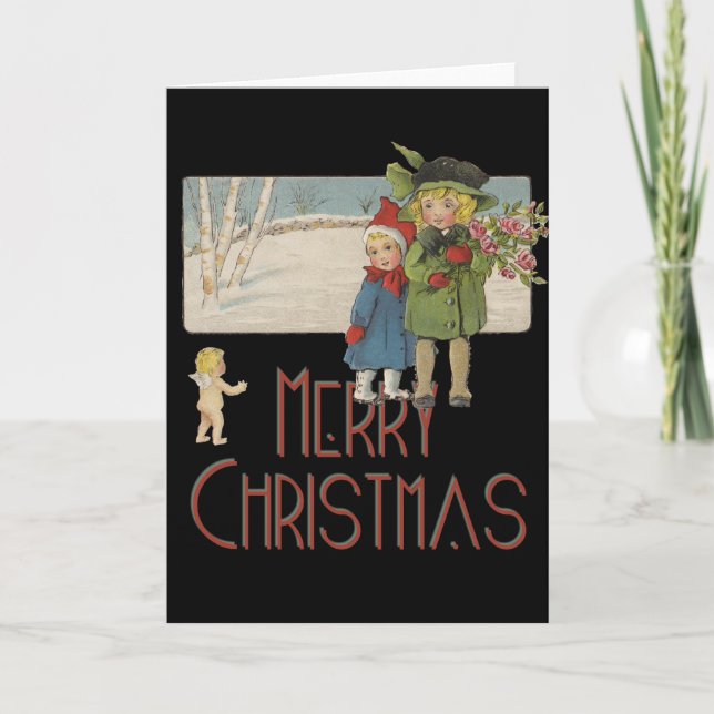 Ilustración Antigüedad Infantil Navidad 1920 (Anverso)