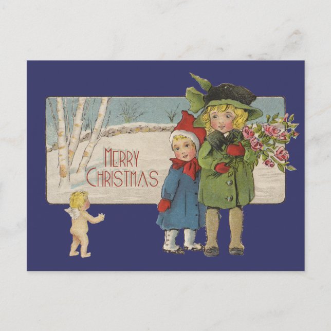 Ilustración Antigüedad Infantil Navidad 1920 (Anverso)