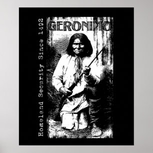 Ilustracion Apache nativo de arte Gerónimo