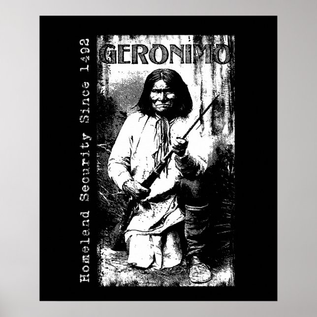 Ilustracion Apache nativo de arte Gerónimo (Frente)