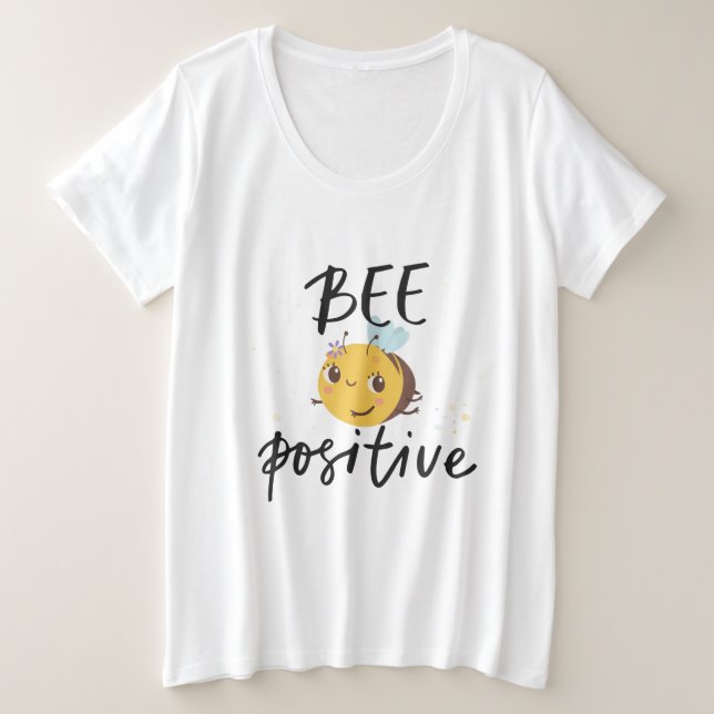 Ilustracion Bee Positive Cute Bumblebee (Anverso del diseño)