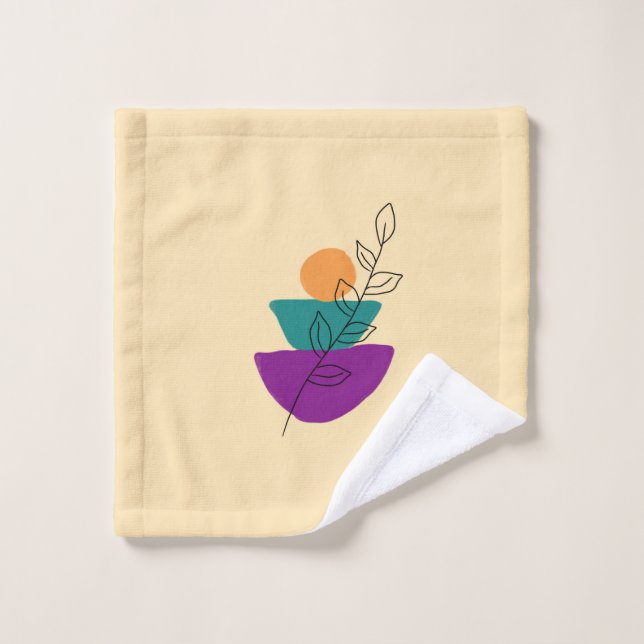Ilustración boho de hojas (Toallita)