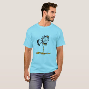 Ilustración, camiseta naranja, cigarrillo electrón