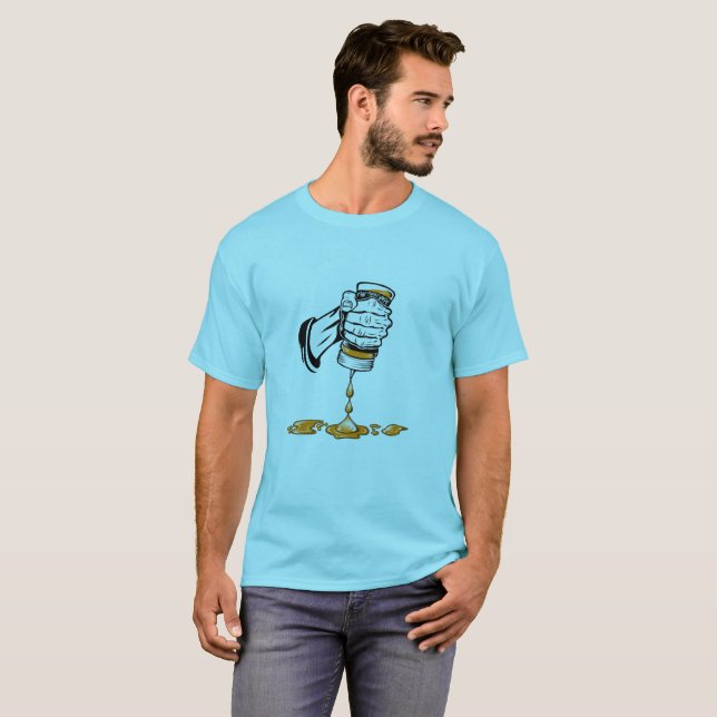 Ilustración, camiseta naranja, cigarrillo electrón (Anverso completo)