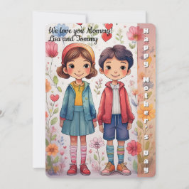 Ilustracion caprichoso de los niños Día de la Madr