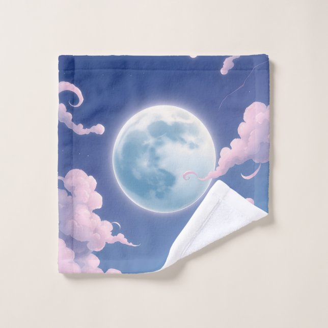Ilustracion caprichoso y caprichoso de la luna en  (Toallita)