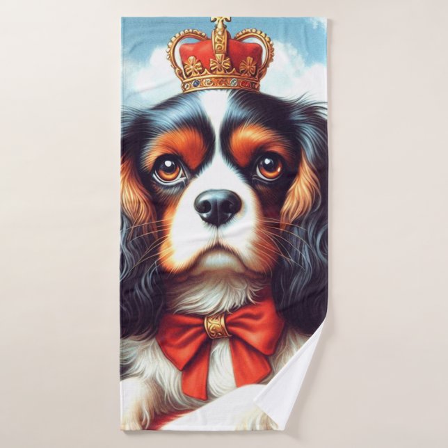 Ilustracion Cavalier King Charles Spaniel (Toalla de baño)
