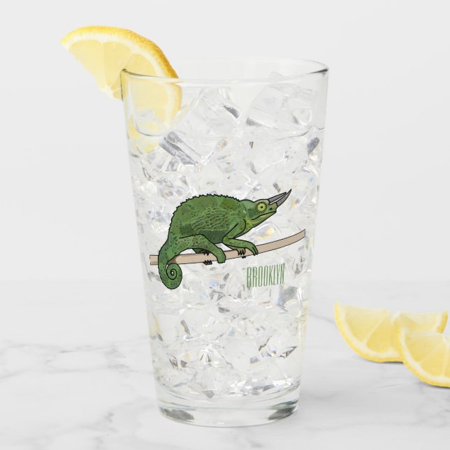 Ilustracion chameleon personalizado de Jackson (Anverso (hielo))