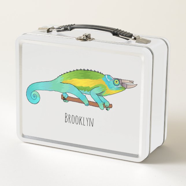 Ilustracion chameleon personalizado de Jackson (Anverso)