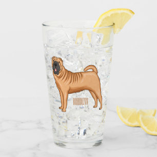 Ilustracion chino de personalizado de perro Shar-P