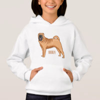 Ilustracion chino de personalizado de perro Shar-P