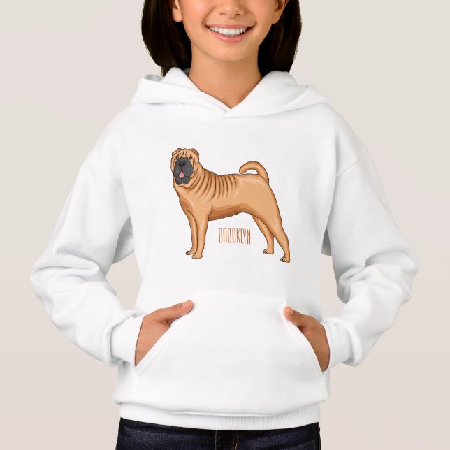 Ilustracion chino de personalizado de perro Shar-P (Anverso)