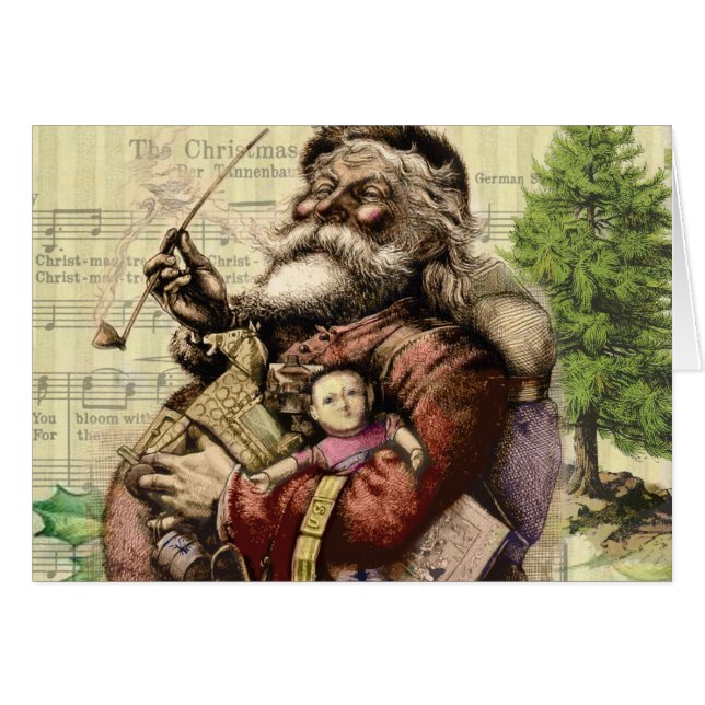 Ilustración clásica de Thomas Nast de Santa Claus (Anverso (Horizontal))