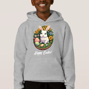 Ilustración clásica del conejo de Pascua. ¡Feliz P