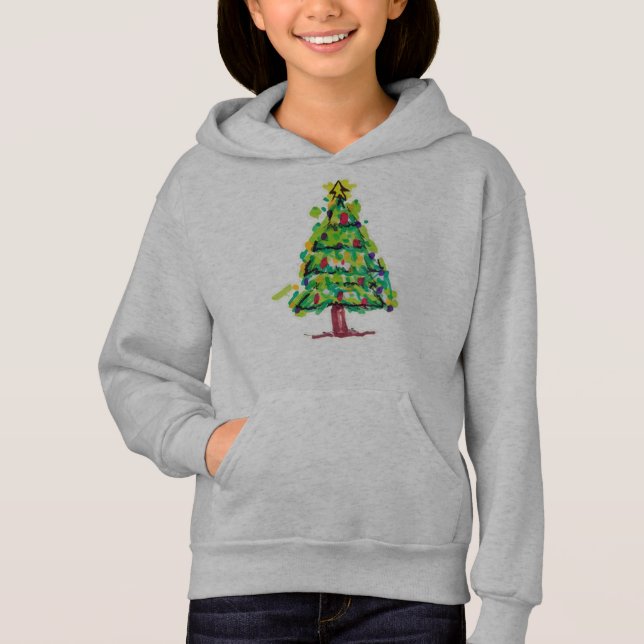 Ilustración Colorida de Árbol de Navidad (Anverso)
