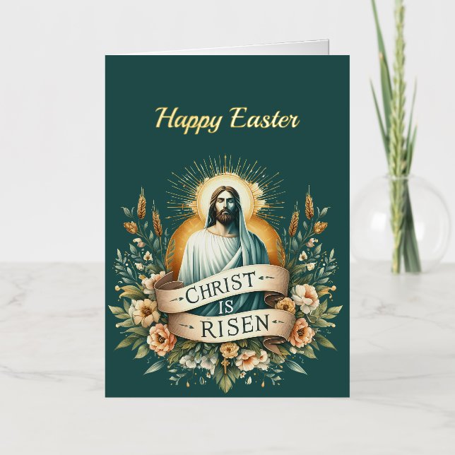 Ilustracion cristiano por la resurrección floral d (Anverso)