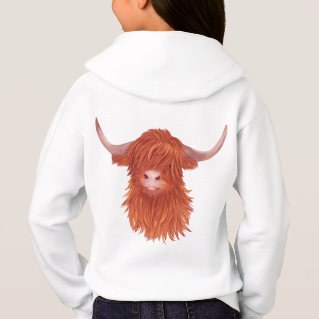 Ilustracion Cute Naranja Highland Cow   (Reverso)