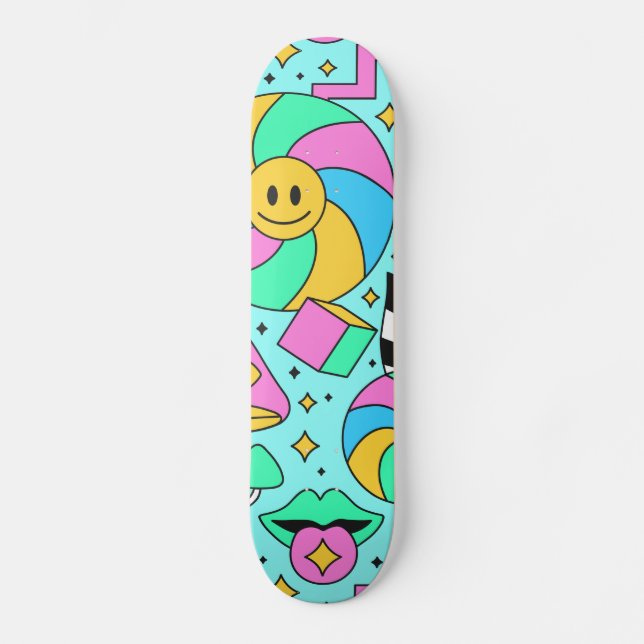 Ilustracion Cute Personalizado Skateboard (Anverso)