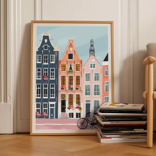 Ilustración de Amsterdam Impresión de Amsterdam