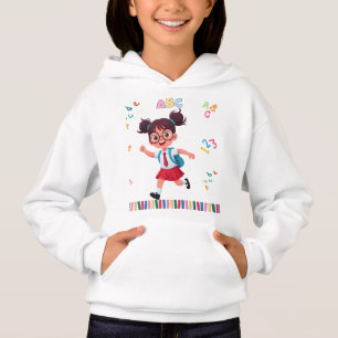 Ilustración de aprendizaje ABC 123 de colegiala li