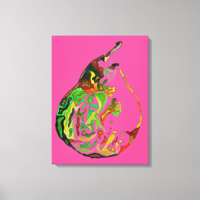 Ilustracion de arte acuarela con arte pop de fruta (Anverso)