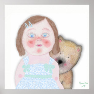 Ilustracion de arte chica por Gemma Orte Designs.